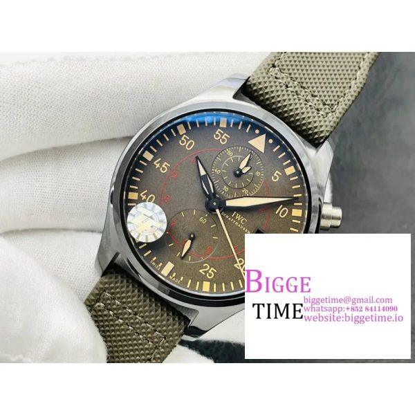 IWC Pilot Chrono TopGun 46mm IW388002 Green Dial Green Nylon Strap ZF A7750 - Image 4