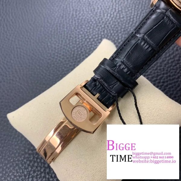 IWC Portugieser 42mm IW500125 RG Black Dial Black Leather Strap ZF A51011 - Image 5