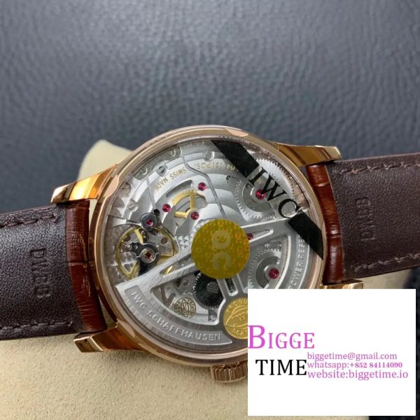 IWC Portugieser 42mm IW500702 RG Grey Dial Brown Leather Strap ZF A51011 - Image 8