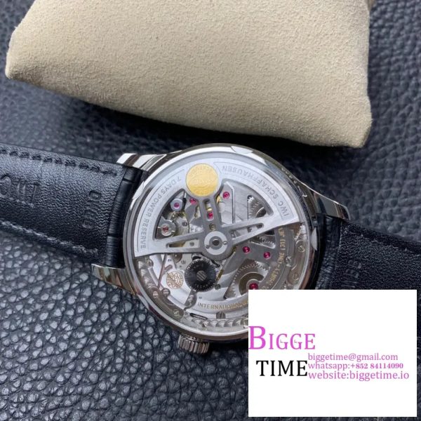 IWC Portugieser 42mm IW500703 Grey Dial Black Leather Strap ZF A51011 - Image 9
