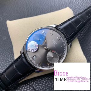 IWC Portugieser 42mm IW500703 Grey Dial Black Leather Strap ZF A51011