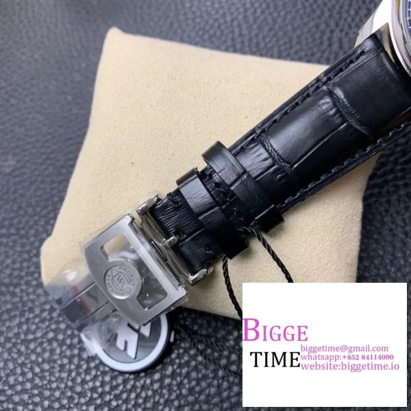 IWC Portugieser 42mm IW500703 Grey Dial Black Leather Strap ZF A51011 - Image 6