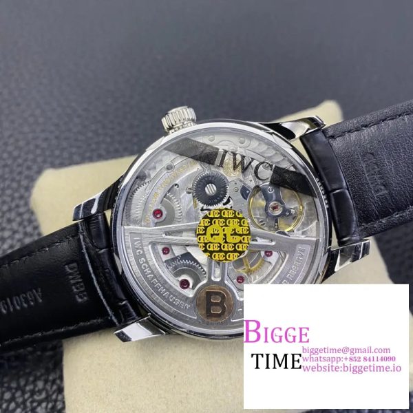 IWC Portugieser 42mm IW500708 Green Dial Black Leather Strap ZF A51011 - Image 9