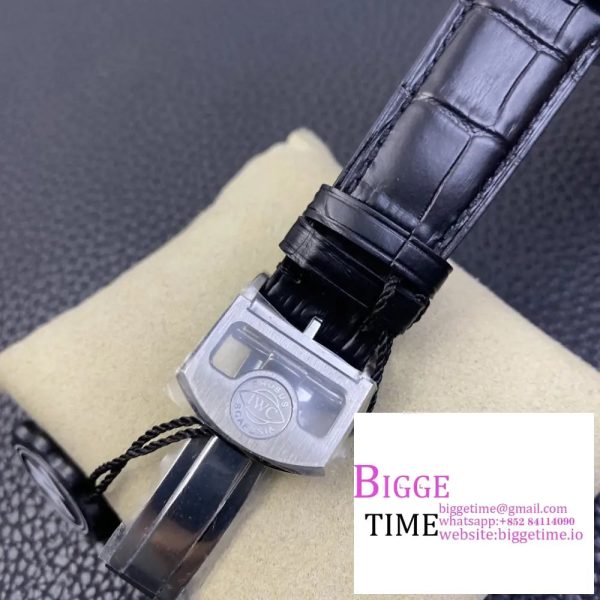 IWC Portugieser 42mm IW500708 Green Dial Black Leather Strap ZF A51011 - Image 8
