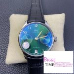 IWC Portugieser 42mm IW500708 Green Dial Black Leather Strap ZF A51011