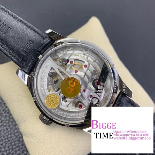 IWC Portugieser 44mm IW503501 White Dial Black Leather Strap ZF A52850 - Image 9