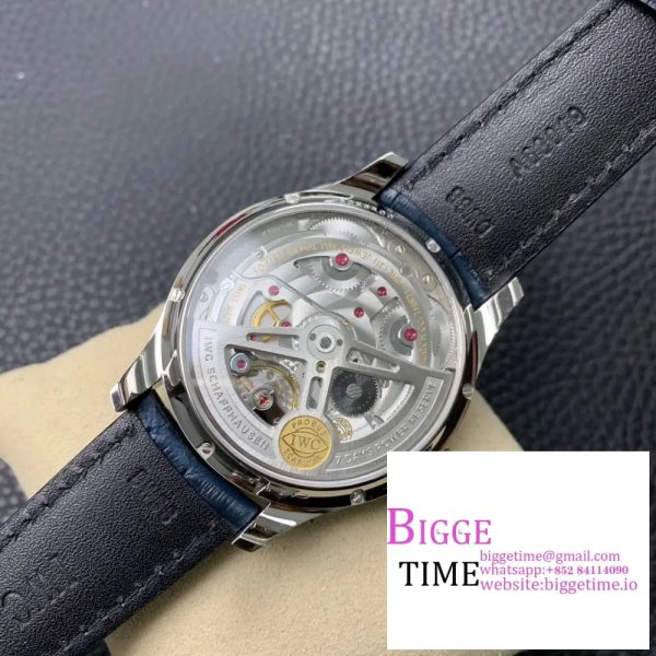 IWC Portugieser 44mm IW503501 White Dial Blue Leather Strap ZF A52850 - Image 5