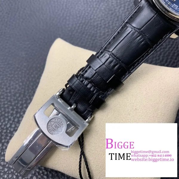 IWC Portugieser 44mm IW503502 Blue Dial Black Leather Strap ZF A52850 - Image 9