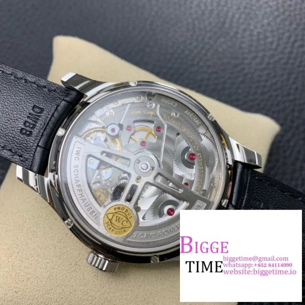 IWC Portugieser 44mm IW503502 Blue Dial Black Leather Strap ZF A52850 - Image 8