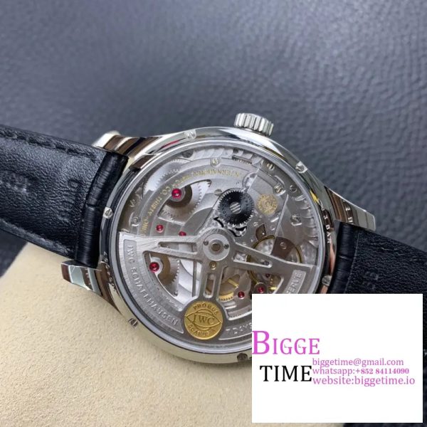 IWC Portugieser 44mm IW503502 Blue Dial Black Leather Strap ZF A52850 - Image 7