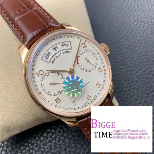 IWC Portugieser 44mm IW503504 RG White Dial Brown Leather Strap ZF A52850 - Image 4