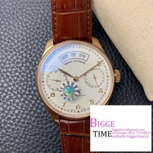 IWC Portugieser 44mm IW503504 RG White Dial Brown Leather Strap ZF A52850