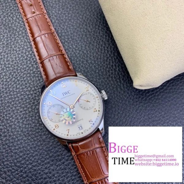 IWC Portugieser 44mm IW503504 RG White Dial Brown Leather Strap ZF A52850 - Image 4