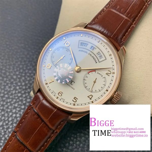 IWC Portugieser 44mm IW503504 RG White Dial Brown Leather Strap ZF A52850 - Image 2