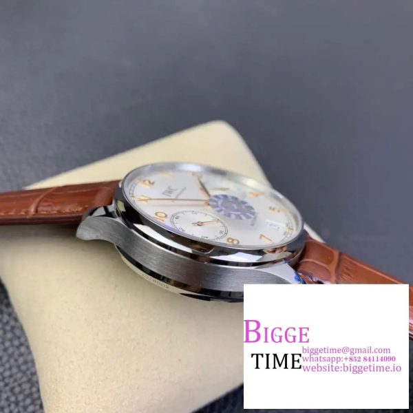 IWC Portugieser 44mm IW503504 RG White Dial Brown Leather Strap ZF A52850 - Image 7