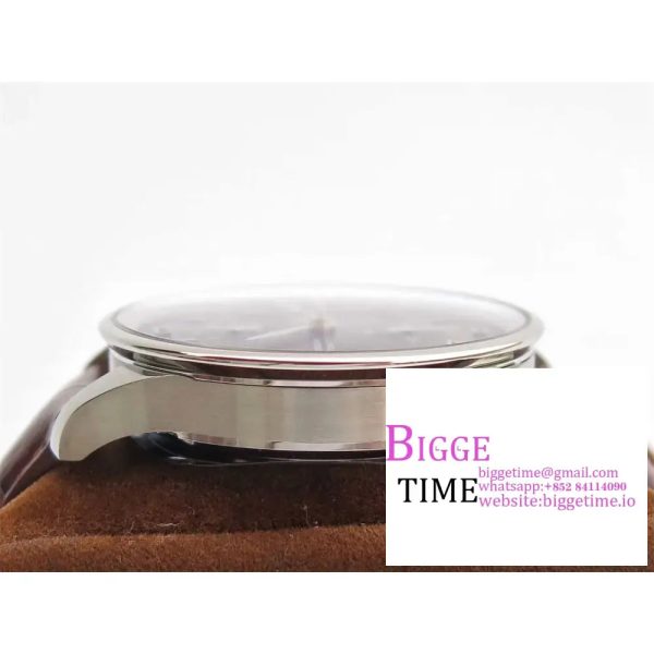 IWC Portugieser Chrono 41mm IW371447 Grey Dial Brown Leather Strap ZF A7750 - Image 8