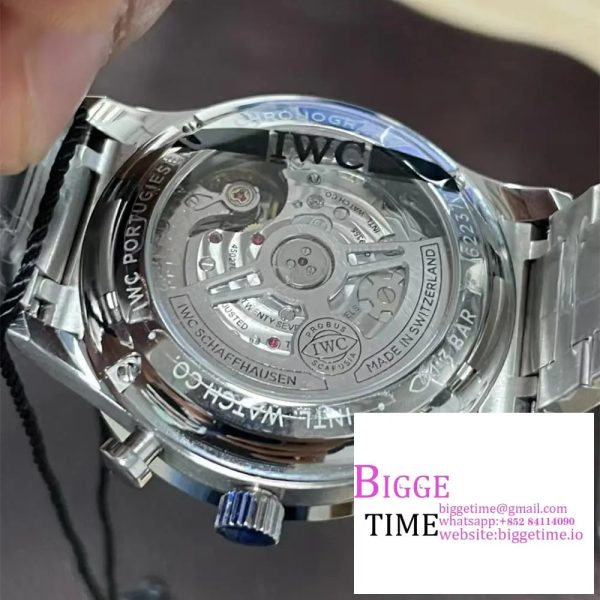 IWC Portugieser Chrono 41mm IW371617 White Dial SS Bracelet ZF A7750 - Image 8