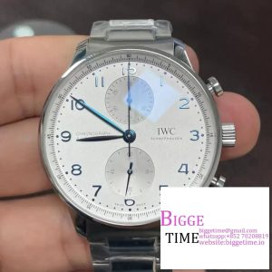 IWC Portugieser Chrono 41mm IW371617 White Dial SS Bracelet ZF A7750