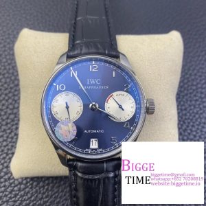 IWC Portugieser Laureus Sport 42mm IW500112 Blue Dial Black Leather Strap ZF A51011