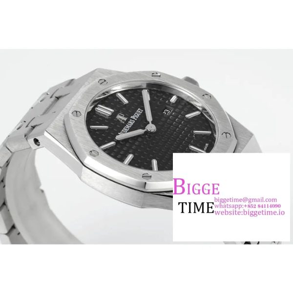 Lady Royal Oak 33mm SS ZF 1:1 Best Edition Black Dial on SS Bracelet Swiss Quartz - Image 4