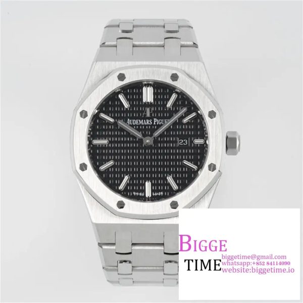 Lady Royal Oak 33mm SS ZF 1:1 Best Edition Black Dial on SS Bracelet Swiss Quartz
