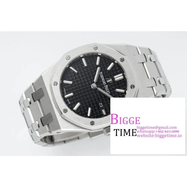 Lady Royal Oak 33mm SS ZF 1:1 Best Edition Black Dial on SS Bracelet Swiss Quartz - Image 5