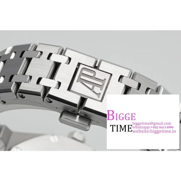 Lady Royal Oak 33mm SS ZF 1:1 Best Edition Black Dial on SS Bracelet Swiss Quartz - Image 8