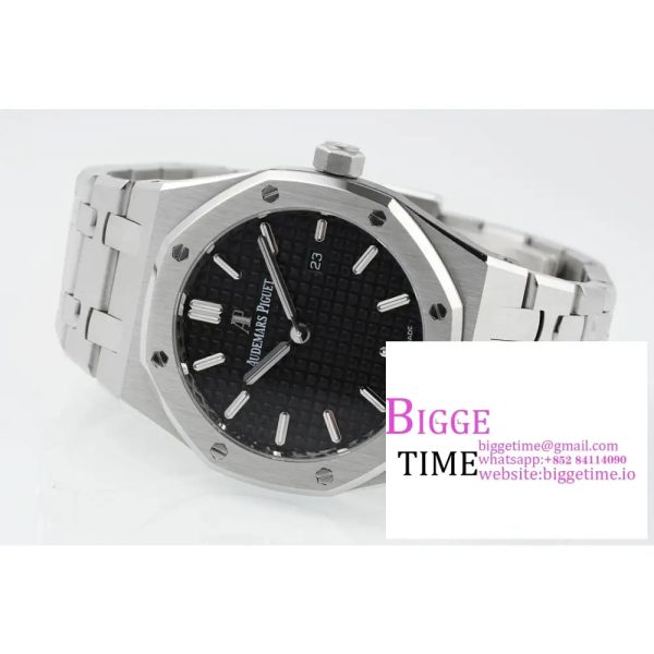 Lady Royal Oak 33mm SS ZF 1:1 Best Edition Black Dial on SS Bracelet Swiss Quartz - Image 2