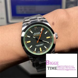 Milgauss 116400 GV 904L Steel ARF 1:1 Best Edition Black Dial on Bracelet SH3131