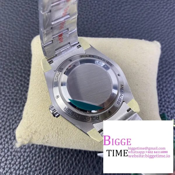 Milgauss 116400 GV 904L Steel GSF 1:1 Best Edition Black Dial on Bracelet SA3131 - Image 9
