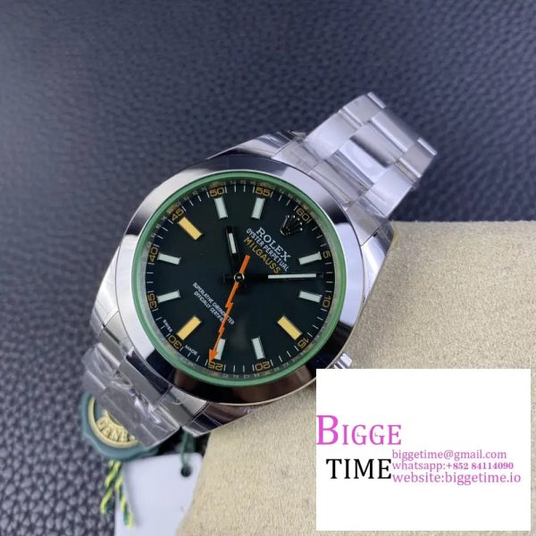 Milgauss 116400 GV 904L Steel GSF 1:1 Best Edition Black Dial on Bracelet SA3131 - Image 6