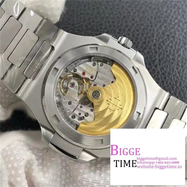 Nautilus 5711/1A 3KF 1:1 Best Edition Diamonds Bezel Blue Textured Dial on SS Bracelet A324  V2 - Image 9