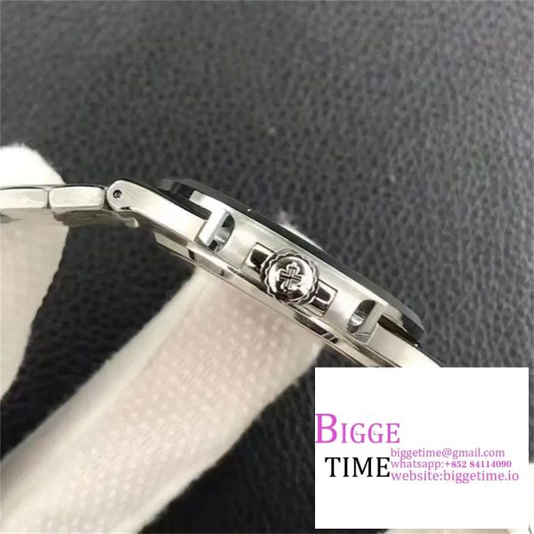Nautilus 5711/1A 3KF 1:1 Best Edition Diamonds Bezel Green Textured Dial on SS Bracelet A324 V2 - Image 5
