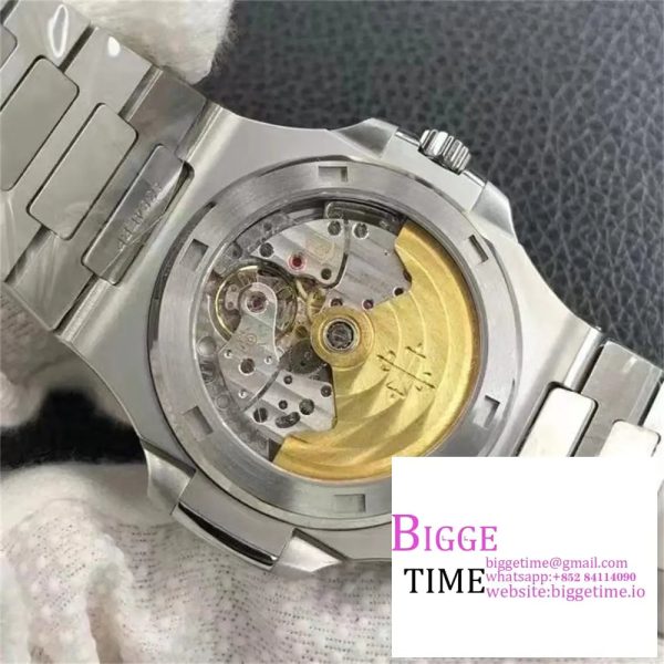 Nautilus 5711/1A 3KF 1:1 Best Edition Diamonds Bezel Green Textured Dial on SS Bracelet A324 V2 - Image 9