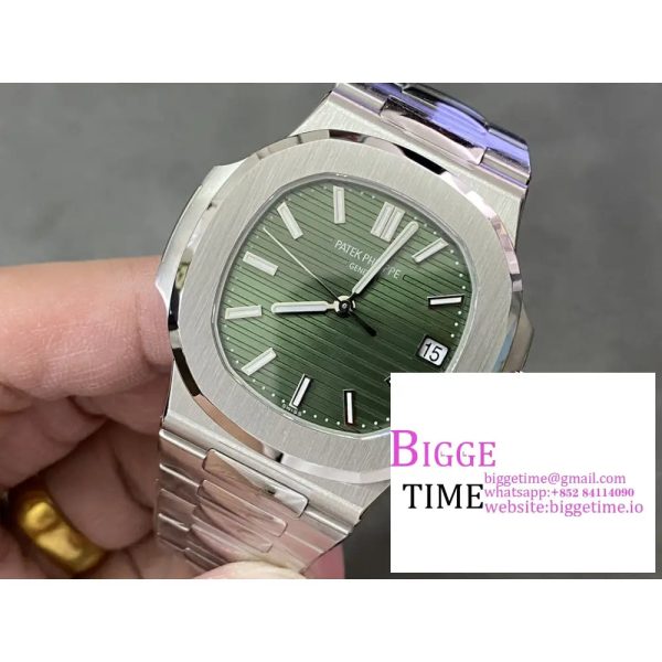 Nautilus 5711/1A 3KF 1:1 Best Edition Green Textured Dial on SS Bracelet 324CS V2 - Image 4