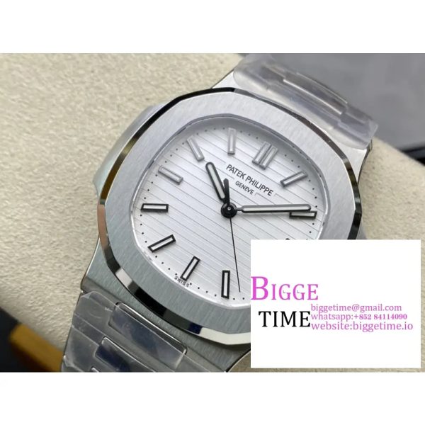 Nautilus 5711/1A 3KF 1:1 Best Edition White Textured Dial on SS Bracelet A324 Super Clone V2 - Image 7