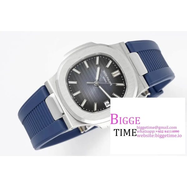 Nautilus 5711/1A PPF 1:1 Best Edition Blue Textured Dial on Blue Rubber Strap 324CS V5 - Image 7
