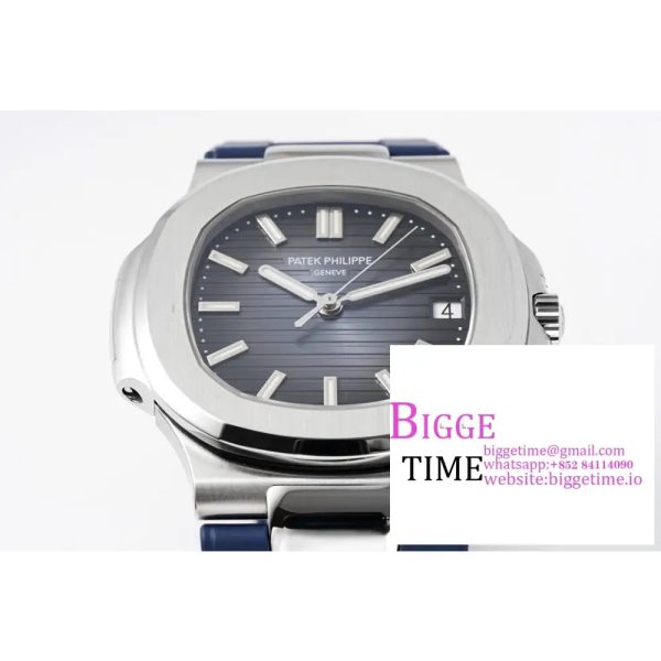 Nautilus 5711/1A PPF 1:1 Best Edition Blue Textured Dial on Blue Rubber Strap 324CS V5 - Image 4