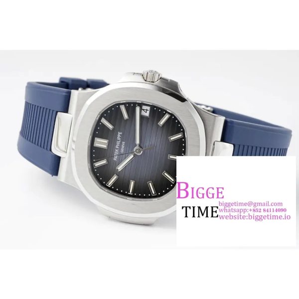 Nautilus 5711/1A PPF 1:1 Best Edition Blue Textured Dial on Blue Rubber Strap 324CS V5 - Image 3
