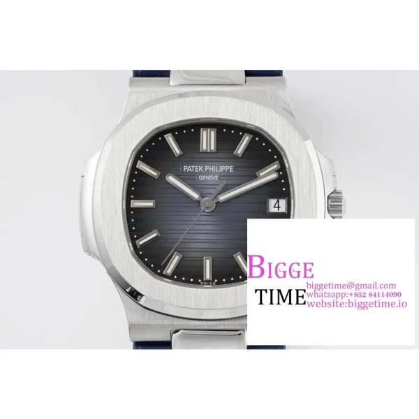 Nautilus 5711/1A PPF 1:1 Best Edition Blue Textured Dial on Blue Rubber Strap 324CS V5 - Image 5