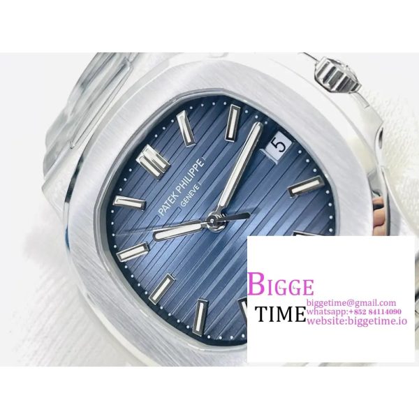 Nautilus 5711/1A PPF 1:1 Best Edition Blue Textured Dial on SS Bracelet 324CS  V4 - Image 3