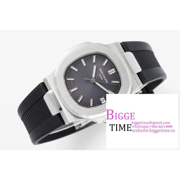 Nautilus 5711/1A PPF 1:1 Best Edition Gray Textured Dial on Black Rubber Strap 324CS V5 - Image 3