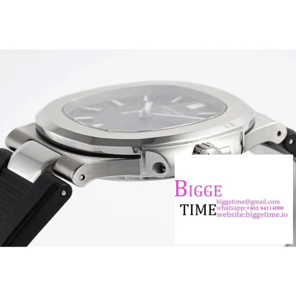 Nautilus 5711/1A PPF 1:1 Best Edition Gray Textured Dial on Black Rubber Strap 324CS V5 - Image 6