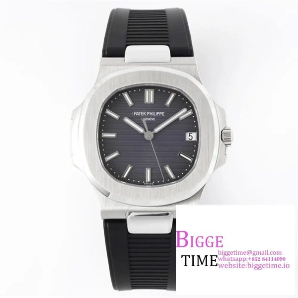 Nautilus 5711/1A PPF 1:1 Best Edition Gray Textured Dial on Black Rubber Strap 324CS V5