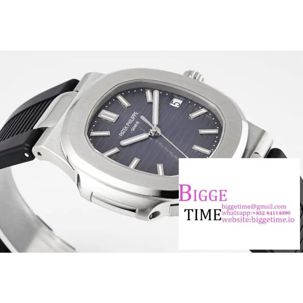 Nautilus 5711/1A PPF 1:1 Best Edition Gray Textured Dial on Black Rubber Strap 324CS V5 - Image 7