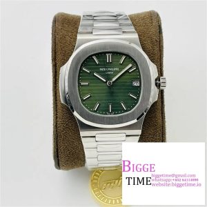 Nautilus 5711/1A PPF 1:1 Best Edition Green Textured Dial on SS Bracelet 324CS V4