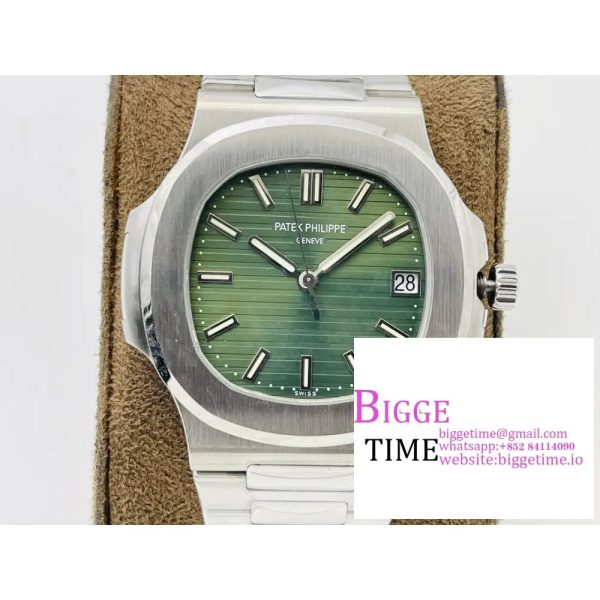 Nautilus 5711/1A PPF 1:1 Best Edition Green Textured Dial on SS Bracelet 324CS V4 - Image 2