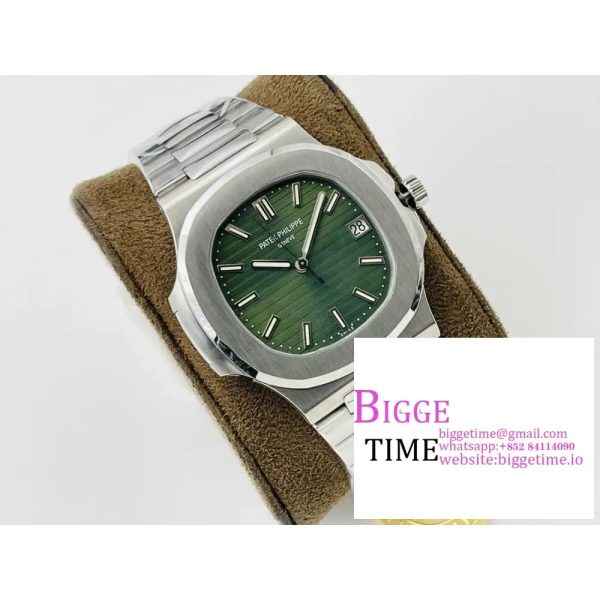 Nautilus 5711/1A PPF 1:1 Best Edition Green Textured Dial on SS Bracelet 324CS V4 - Image 3