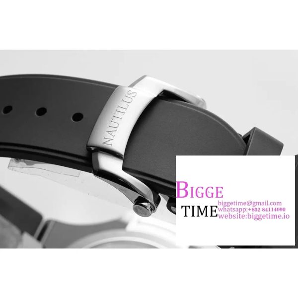 Nautilus 5711/1A PPF 1:1 Best Edition White Textured Dial on Black Rubber Strap 324CS V5 - Image 8