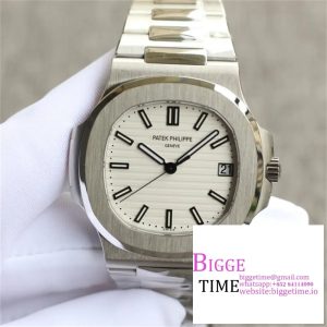 Nautilus 5711/1A PPF 1:1 Best Edition White Textured Dial on SS Bracelet 324CS  V4